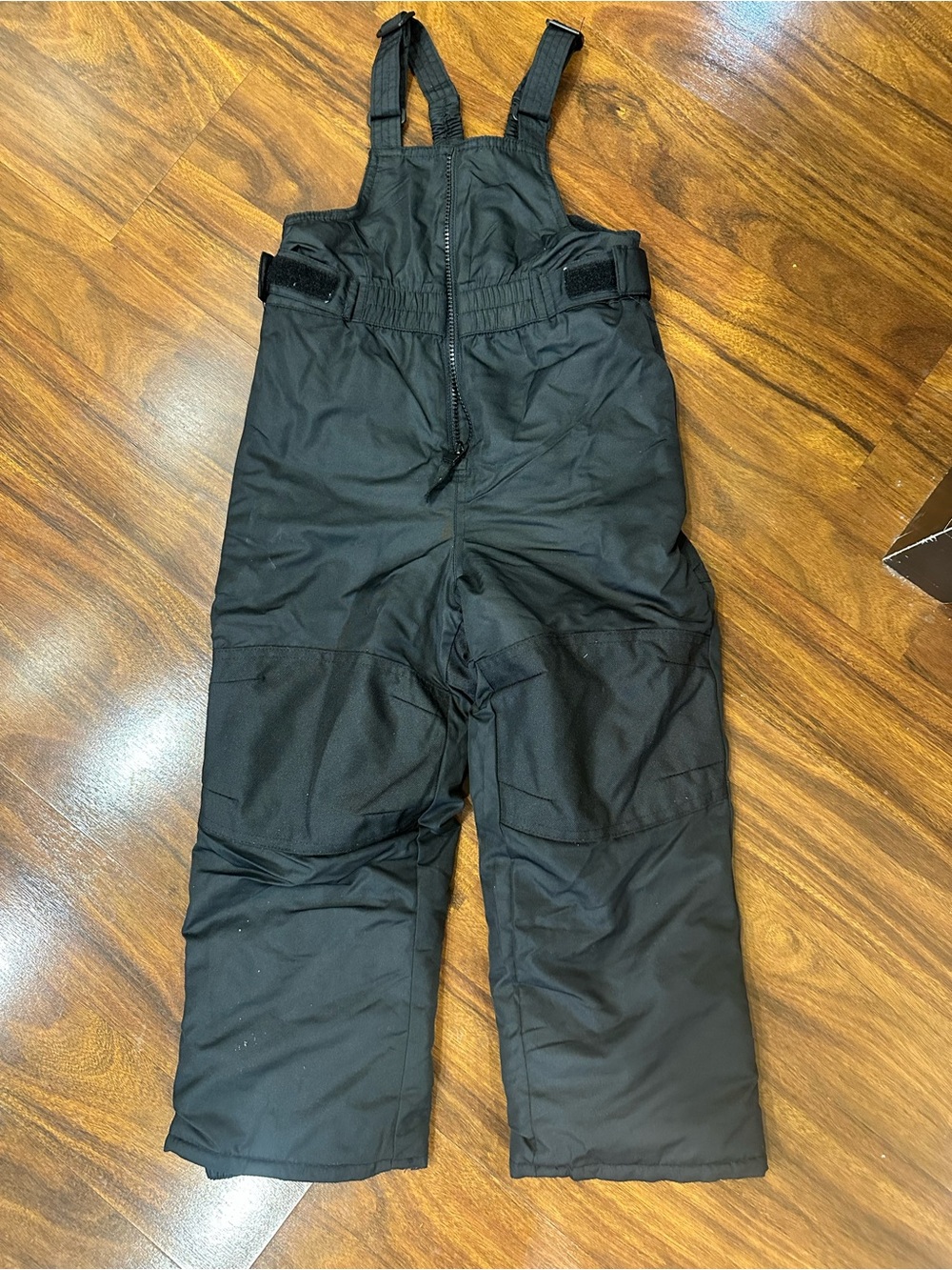 Kids Black Insulated Snow Bib Overalls